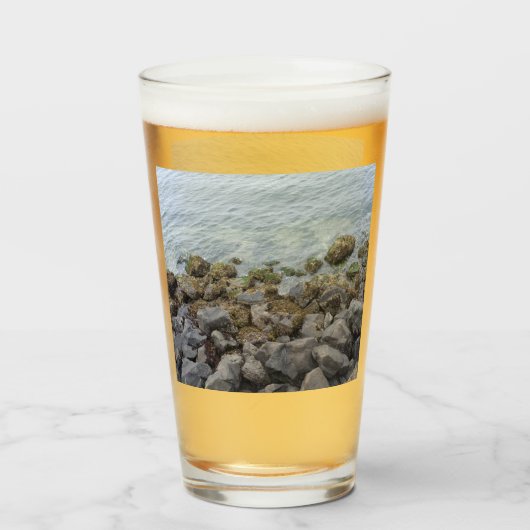 seashore-rotsen glas (Voorkant gevuld)