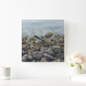 seashore-rotsen vierkante klok (Huis)