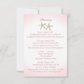 Seashore Roze Hortensia Huwelijk Interary Kaart (Voorkant)