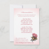 Seashore Roze Hortensia Huwelijk Interary Kaart (Achterkant)