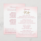 Seashore Roze Hortensia Huwelijk Interary Kaart (Voorkant / Achterkant)