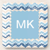 Seashore Scribble ZigZag Bier Onderzetter (Voorkant)