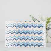 Seashore Scribble ZigZag Briefpapier (Staand voorkant)