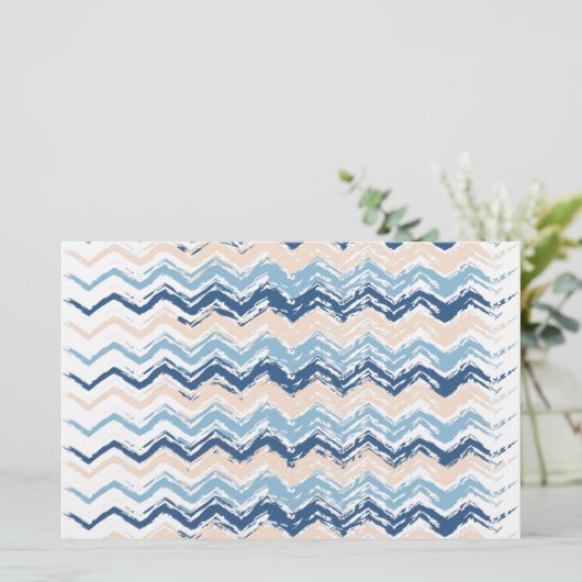 Seashore Scribble ZigZag Briefpapier (Staand voorkant)