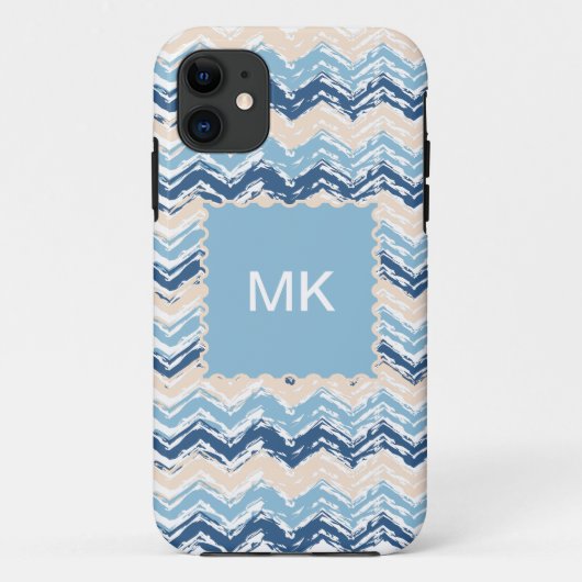 Seashore Scribble ZigZag Case-Mate iPhone Case (Achterkant)