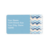 Seashore Scribble ZigZag Etiket (Voorkant)