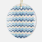 Seashore Scribble ZigZag Keramisch Ornament (Links)