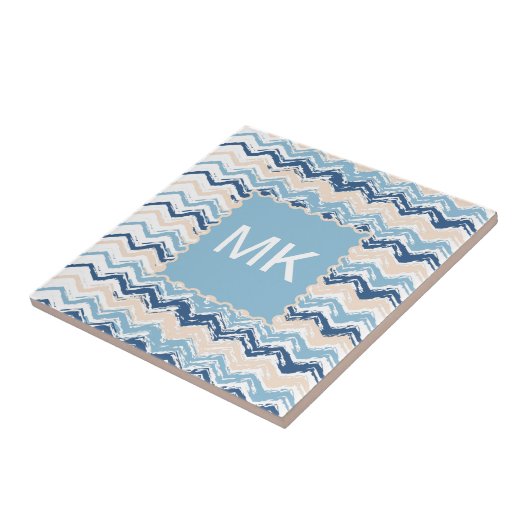 Seashore Scribble ZigZag Tegeltje (Zijkant)