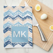 Seashore Scribble ZigZag Theedoek (Quarter Fold)