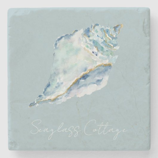Seashore Shell  Stenen Onderzetter (Voorkant)