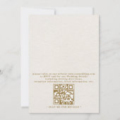 Seashore Shells Ocean Elegant QR Code Wedding Kaart (Achterkant)