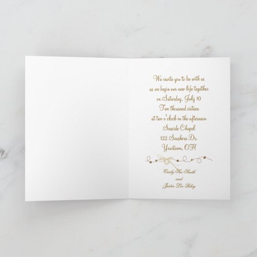 Seashore Star Wedding Invitation (Binnen)