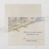 Seashore Starfish RSVP Kaartje (Voorkant / Achterkant)