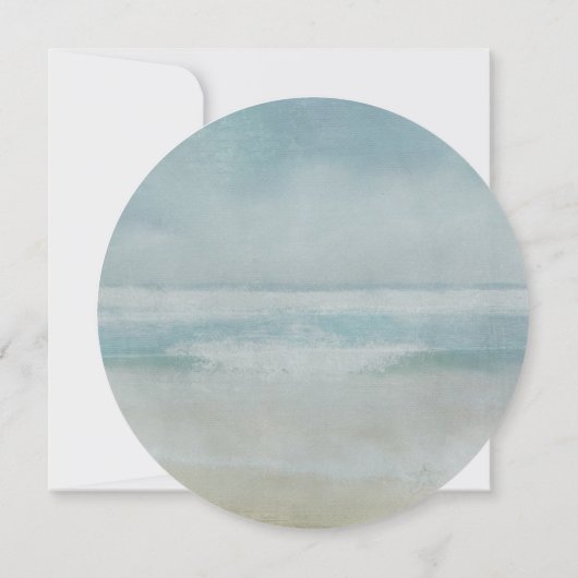 Seashore Starfish Wedding Invite Kaart (Achterkant)