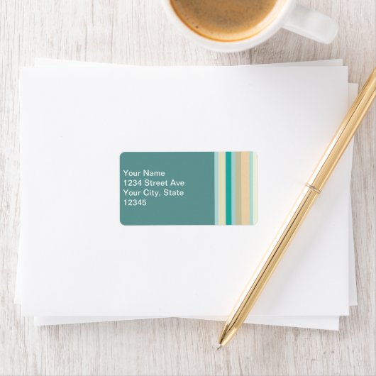 Seashore Stripes Pattern Etiket (Insitu)