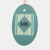 Seashore Stripes Pattern Keramisch Ornament (Links)