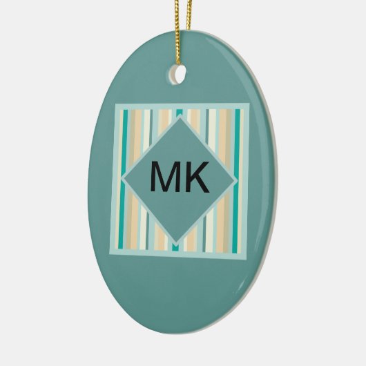 Seashore Stripes Pattern Keramisch Ornament (Links)