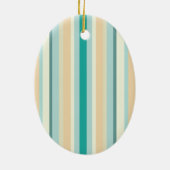 Seashore Stripes Pattern Keramisch Ornament (Achterkant)