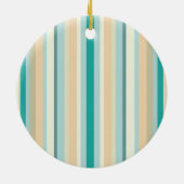 Seashore Stripes Pattern Keramisch Ornament (Achterkant)