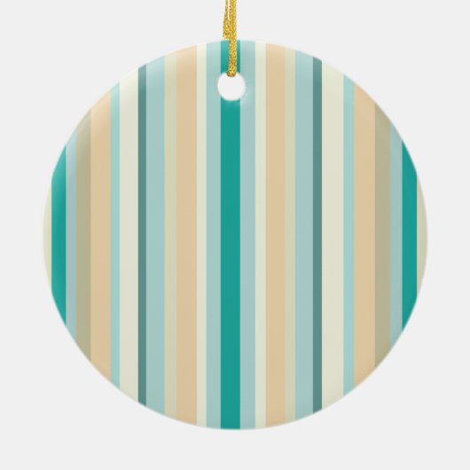 Seashore Stripes Pattern Keramisch Ornament (Achterkant)