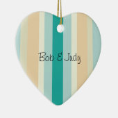 Seashore Stripes Pattern Keramisch Ornament (Rechts)