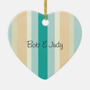 Seashore Stripes Pattern Keramisch Ornament