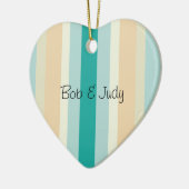 Seashore Stripes Pattern Keramisch Ornament (Links)