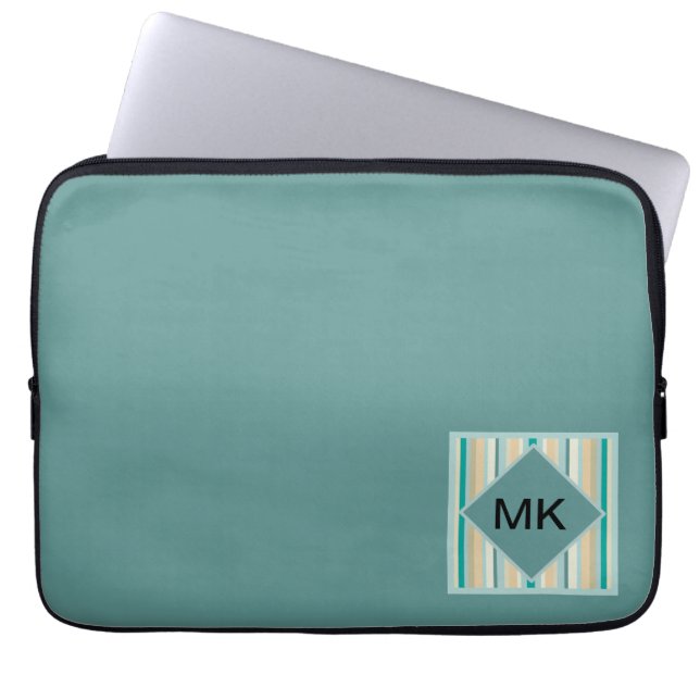 Seashore Stripes Pattern Laptop Sleeve (Voorkant)