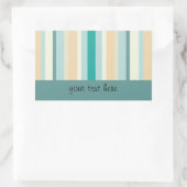 Seashore Stripes Pattern Rechthoekige Sticker (Tas)