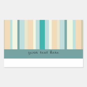 Seashore Stripes Pattern Rechthoekige Sticker