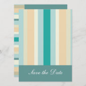 Seashore Stripes Pattern Save The Date (Voorkant / Achterkant)