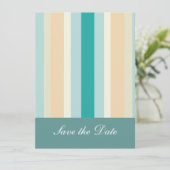 Seashore Stripes Pattern Save The Date (Staand voorkant)