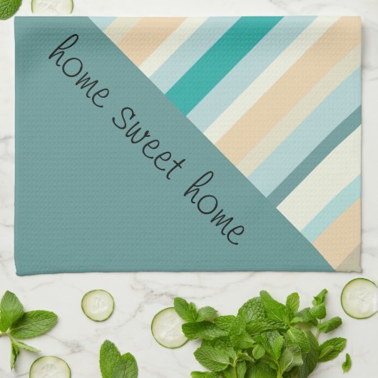 Seashore Stripes Pattern Theedoek (Gevouwen)