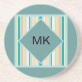 Seashore Stripes Pattern Zandsteen Onderzetter (Voorkant)