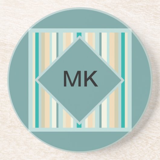 Seashore Stripes Pattern Zandsteen Onderzetter (Voorkant)