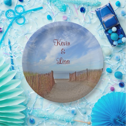 Seashore Theme Wedding Papieren Bordje (Feest)