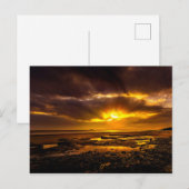 Seashore tijdens de zonsondergang briefkaart (Voorkant / Achterkant)