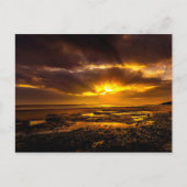 Seashore tijdens de zonsondergang briefkaart (Voorkant)