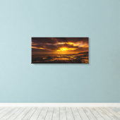 Seashore tijdens de zonsondergang canvas afdruk (Insitu (Houten vloer))
