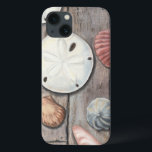 Seashore Treasures Case-Mate iPhone Case<br><div class="desc">Megan Meagher staat bekend om haar eenvoudige kunstwerken. Dit afbeelding beschrijft de eenvoud van de schatten van de kust, inclusief zanddollars en seizoenen in een pastelkleurige toon. Meagher omringt een houten achtergrond in haar afbeelding om deze schatten te contrasteren. Profiteer vandaag van deze fijne kunstdruk op houtkleur op uw Zazzle-product....</div>