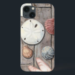 Seashore Treasures Case-Mate iPhone Case<br><div class="desc">Megan Meagher staat bekend om haar eenvoudige kunstwerken. Dit afbeelding beschrijft de eenvoud van de schatten van de kust, inclusief zanddollars en seizoenen in een pastelkleurige toon. Meagher omringt een houten achtergrond in haar afbeelding om deze schatten te contrasteren. Profiteer vandaag van deze fijne kunstdruk op houtkleur op uw Zazzle-product....</div>