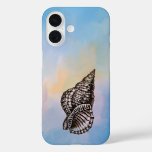 Seashore Vibes met Seashell iPhone 16 Hoesje