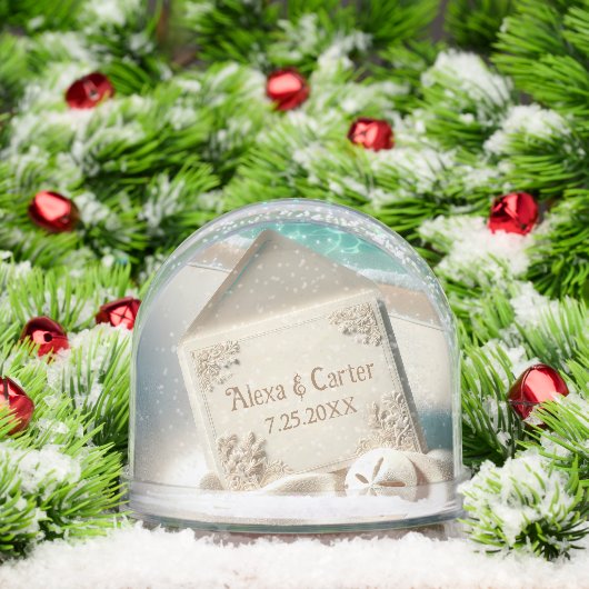 Seashore Wedding Names and Date Sneeuwbol (Kerstmis)