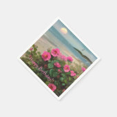 Seashore Wild Roos Birthday Servet (Hoek)