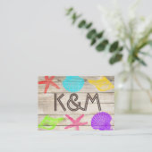 Seashore Wood Wedding Place kaarten Plaatskaartje (Staand voorkant)