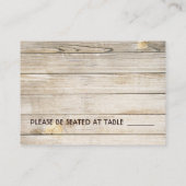 Seashore Wood Wedding Place kaarten Plaatskaartje (Achterkant)