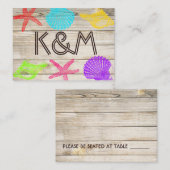 Seashore Wood Wedding Place kaarten Plaatskaartje (Voorkant / Achterkant)