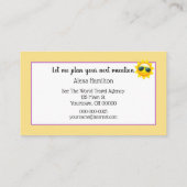 Seashore Zonsondergang Reflectie in Zonnebril Visitekaartje (Achterkant)