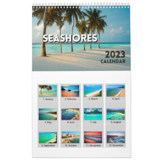 Seashores 2023 Calendar, Seaside Beaches, Planning Kalender
