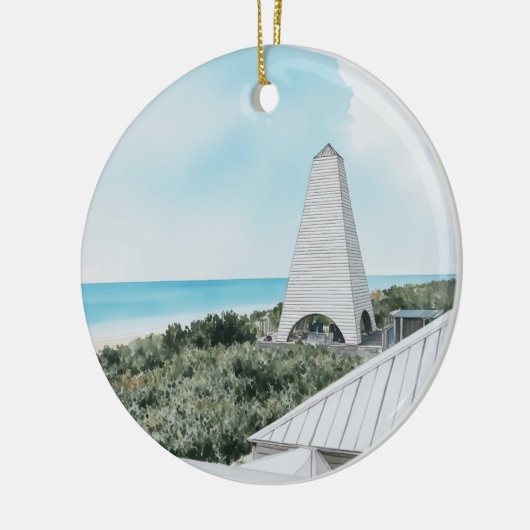 Seaside 30A Florida Waterverf Keramisch Ornament (Links)